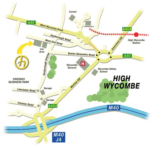 Map to the location of The Office Showroom